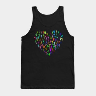 Heart Made Up Of YOGA Positions! A Great Yoga Tank Top